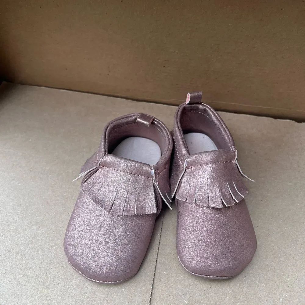 Pink Glitter Baby Moccasins size 9-12 months